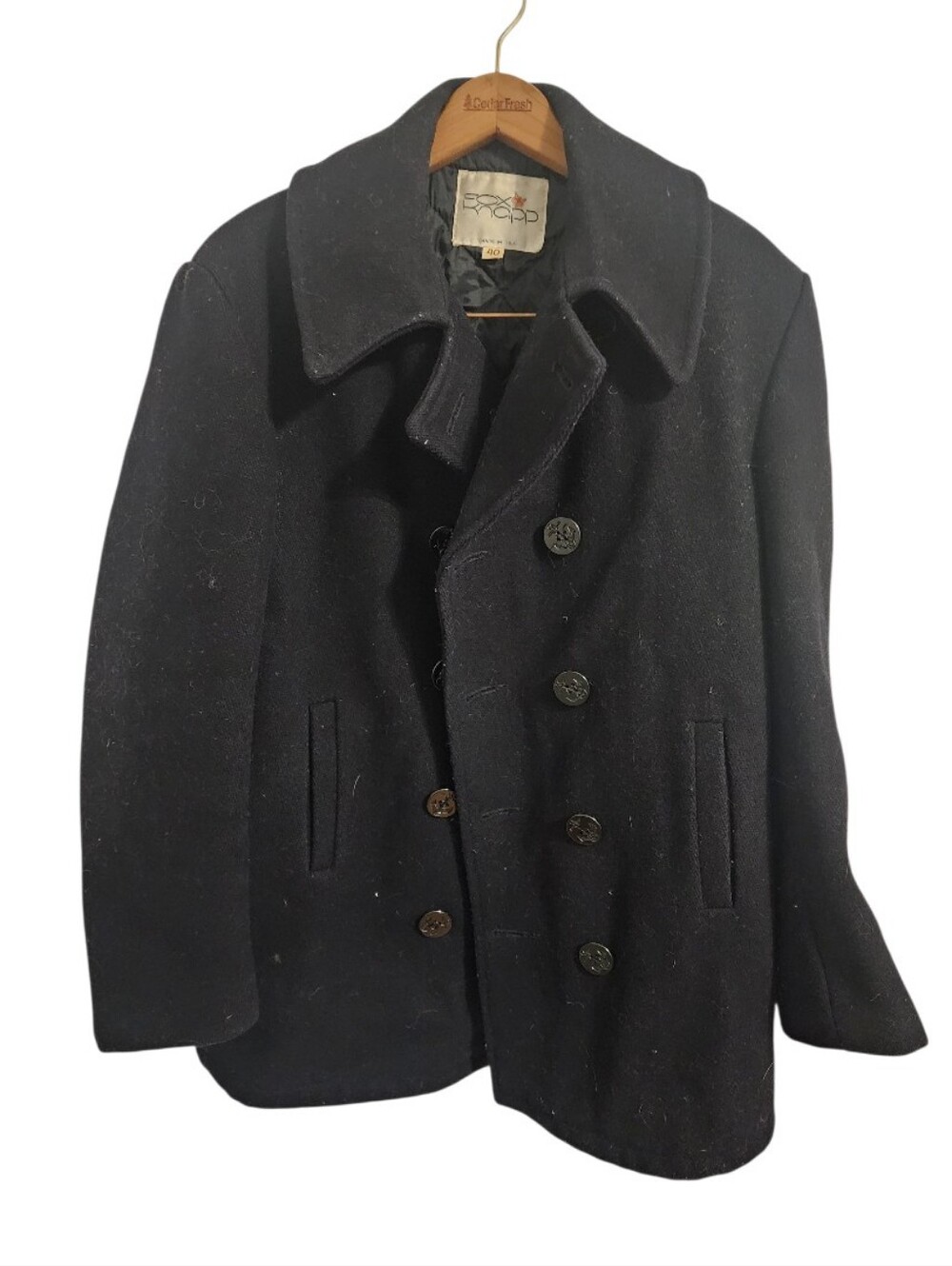 Fox Knapp Vintage Wool Pea Coat